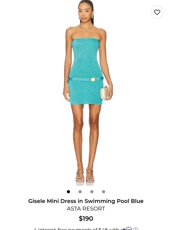 Asta Resort Dresses & Skirts - Asta Resort Gisele Strapless Mini Dress in Swimming Pool Blue